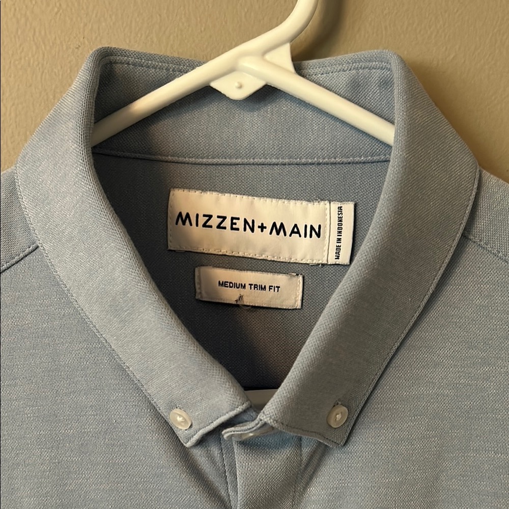 Mizzen+Main Blue Casual Button Down Shirt